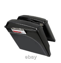 5 Extended Saddlebag Speaker Lids Fit For Harley Road King Street Glide 93-13