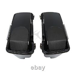 5 Extended Saddlebag Speaker Lids Fit For Harley Road King Street Glide 93-13