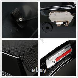 5 Extended Saddlebag Speaker Lids Fit For Harley Road King Street Glide 93-13