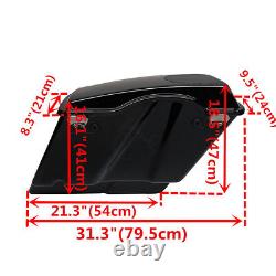 5 Extended Saddlebag Speaker Lids Fit For Harley Road King Street Glide 93-13