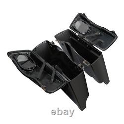 5 Extended Saddlebag Speaker Lids Fit For Harley Road King Street Glide 93-13