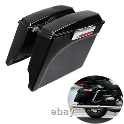 5 Extended Saddlebags with Speakers Fit For Harley Street Road Glide King 93-13