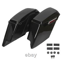 5 Stretched Extended Hard Saddle Bags For 1993-2013 Harley Touring Road King