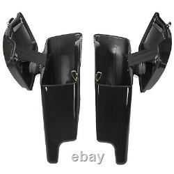 5 Stretched Extended Hard Saddle Bags For 1993-2013 Harley Touring Road King