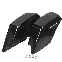 5 Stretched Extended Hard Saddle Bags For 1993-2013 Harley Touring Road King