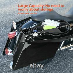 5 Stretched Extended Hard Saddle Bags For Street Glide Road King 93-2013