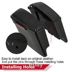 5 Stretched Extended Hard Saddlebags For Harley Street Glide Road King 14-24