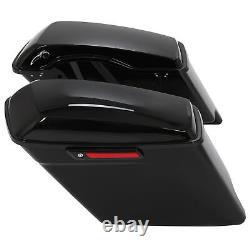 5 Stretched Extended Hard Saddlebags For Harley Street Glide Road King 14-24