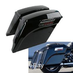 5 Stretched Extended Saddle Bags Fit For Harley Street Glide Road King 1993-13