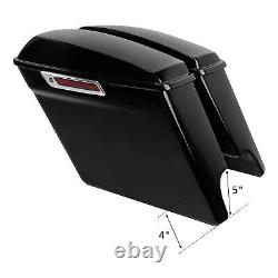 5 Stretched Extended Saddlebags Bag Fit For Harley Road King Street Glide 93-13