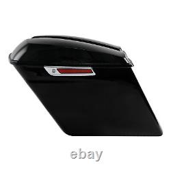 5 Stretched Extended Saddlebags Bag Fit For Harley Road King Street Glide 93-13