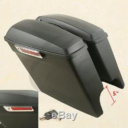 5 Stretched Saddle Bags For Harley HD Touring Road King Street Glide 2014-2020
