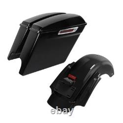 5 Stretched Saddlebags & Rear Fender for Harley Touring Road King CVO Street