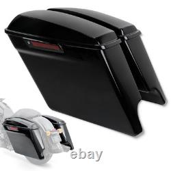 5 Stretched Saddlebags Vivid Black For Road King Street Glide 2014-2023