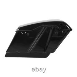 5 Stretched Saddlebags Vivid Black For Road King Street Glide 2014-2023