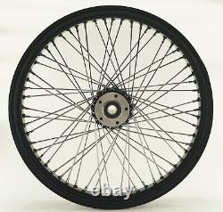 60 Spoke 21 Wheel Front Black 21 X 3.5 Harley Electra Glide Road King Street