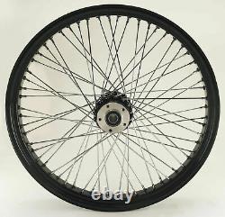 60 Spoke 23 Black Front Wheel Harley Electra Glide Road King Street 2000-2007