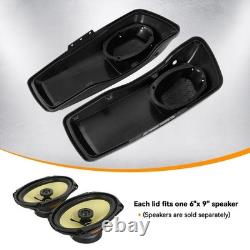 6x9 Speaker Lids Saddlebags for Harley Touring Road King Street Glide 2014-2024