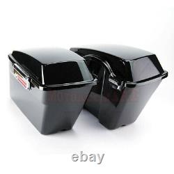 ABS Hard Saddlebags Saddle Bags For Harley Road King Street Electra Glide 94-13