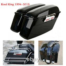 ABS Hard Saddlebags Saddle Bags For Harley Road King Street Electra Glide 94-13