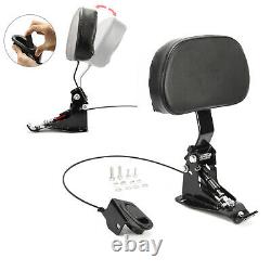 Adjustable Rider Backrest For Harley Touring Road King Street Glide FLTRX 09-19