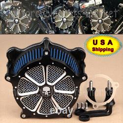 Air Cleaner Blue Intake Filter for Harley Touring Road King Street Glide 08-16