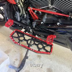 Aluminum Floorboards MX Footboards Kit For Harley Touring Street Road King Glide