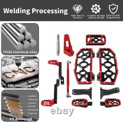 Aluminum Floorboards MX Footboards Kit For Harley Touring Street Road King Glide