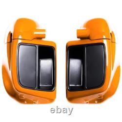 Amber Whiskey Lower Vented Leg Fairings For Harley Road King Street Glide 2014+