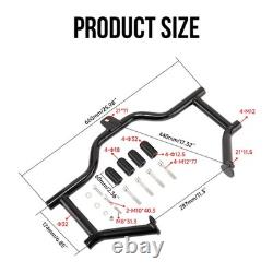 BLACK Engine Guard + Saddlebag Crash Bar for Harley Road King Street Glide 09-UP