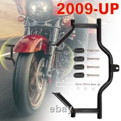 BLACK Engine Guard + Saddlebag Crash Bar for Harley Road King Street Glide 09-UP