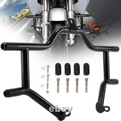 BLACK Engine Guard + Saddlebag Crash Bar for Harley Road King Street Glide 09-UP