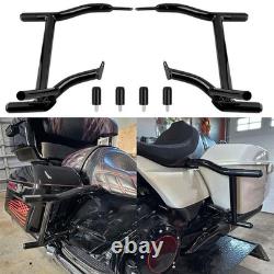 BLACK Engine Guard + Saddlebag Crash Bar for Harley Road King Street Glide 09-UP