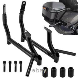 BLACK Engine Guard + Saddlebag Crash Bar for Harley Road King Street Glide 09-UP