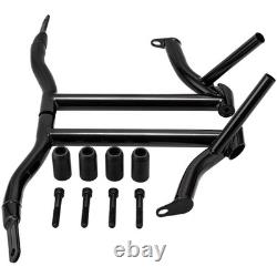 BLACK Engine Guard + Saddlebag Crash Bar for Harley Road King Street Glide 09-UP