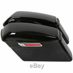 BLK Hard Saddlebags with Latch For Harley 14-20 19 Road King Electra Street Glide
