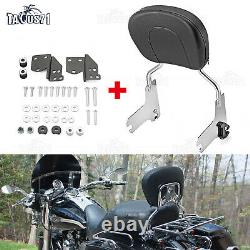 Backrest Sissy Bar + Docking Kit For Harley Road King Street Electra Glide 97-08