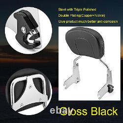 Backrest Sissy Bar + Docking Kit For Harley Road King Street Electra Glide 97-08