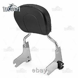 Backrest Sissy Bar + Docking Kit For Harley Road King Street Electra Glide 97-08