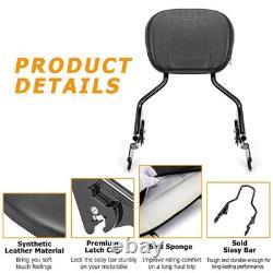 Backrest Sissy Bar & Luggage Rack For Harley Touring Road King Street Glide 09+