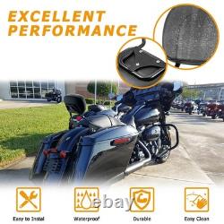 Backrest Sissy Bar & Luggage Rack For Harley Touring Road King Street Glide 09+