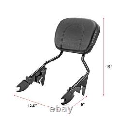 Backrest Sissy Bar & Luggage Rack For Harley Touring Road King Street Glide 09+