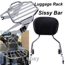 Backrest Sissy Bar/Luggage Rack For Harley Touring Street Glide Road King 2009+