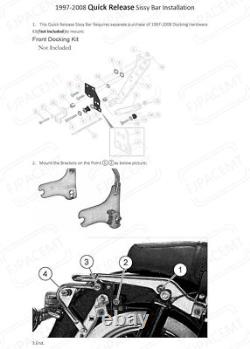 Backrest Sissy Bar Luggage Rack for Harley Road King Street Glide Touring 97-08 Backrest Sissy Bar Luggage Rack for Harley Road King Street Glide Touring 97-08