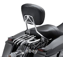 Backrest Sissy Bar Stealth Rack For 09-24 Harley Touring Road King Street Glide