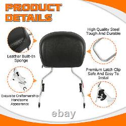 Backrest Sissy Bar Stealth Rack For 09-24 Harley Touring Road King Street Glide