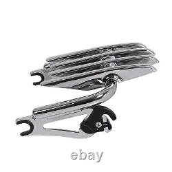 Backrest Sissy Bar Stealth Rack For 09-24 Harley Touring Road King Street Glide