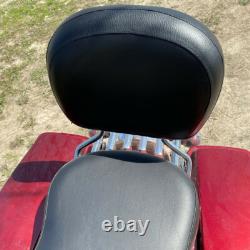 Backrest Sissy Bar &Stealth Rack For 2009-2025 Harley Road King Street Glide
