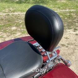 Backrest Sissy Bar &Stealth Rack For 2009-2025 Harley Road King Street Glide