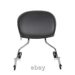 Backrest Sissy Bar &Stealth Rack For 2009-2025 Harley Road King Street Glide